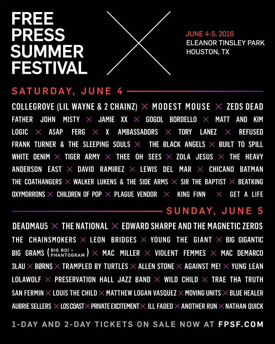 Free Press Summer Fest Posters 2012 2017