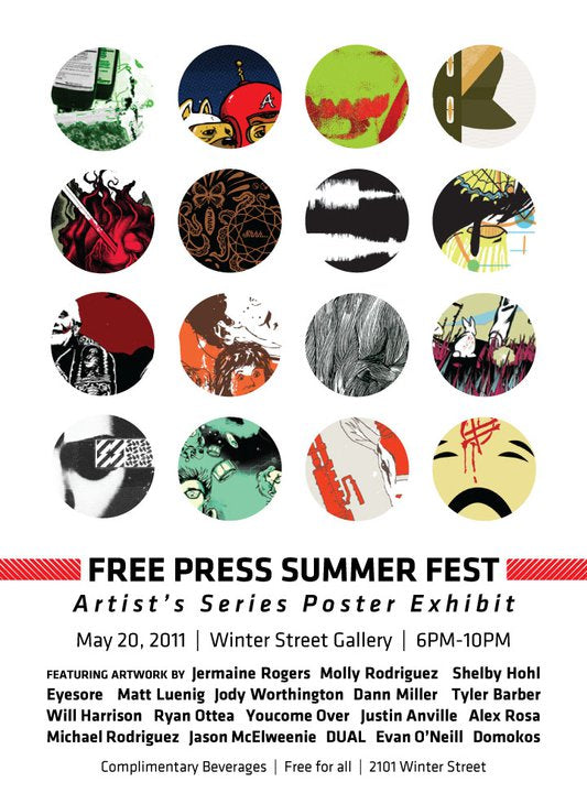 Festival Posters Free Press Summer Fest 2011-2017