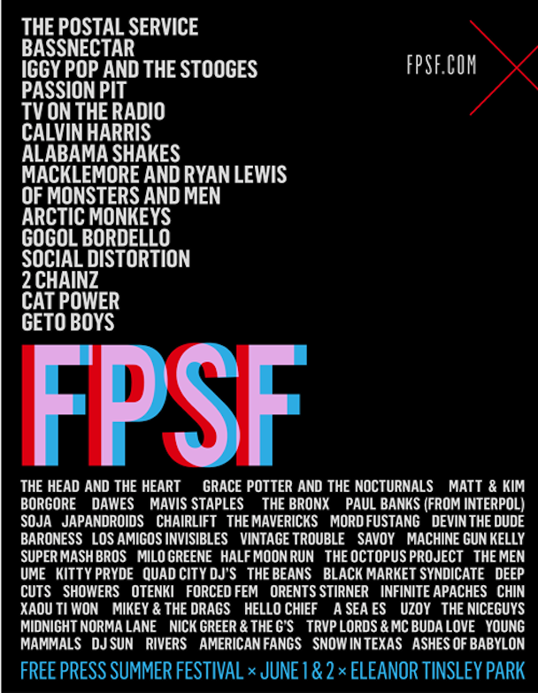 Festival Posters Free Press Summer Fest 2011-2017