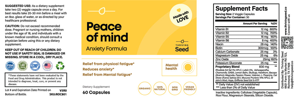 Peace of Mind Anxiety Formula