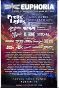 Euphoria Music Festival 2012-2018 Final Lineup Flyers Posters