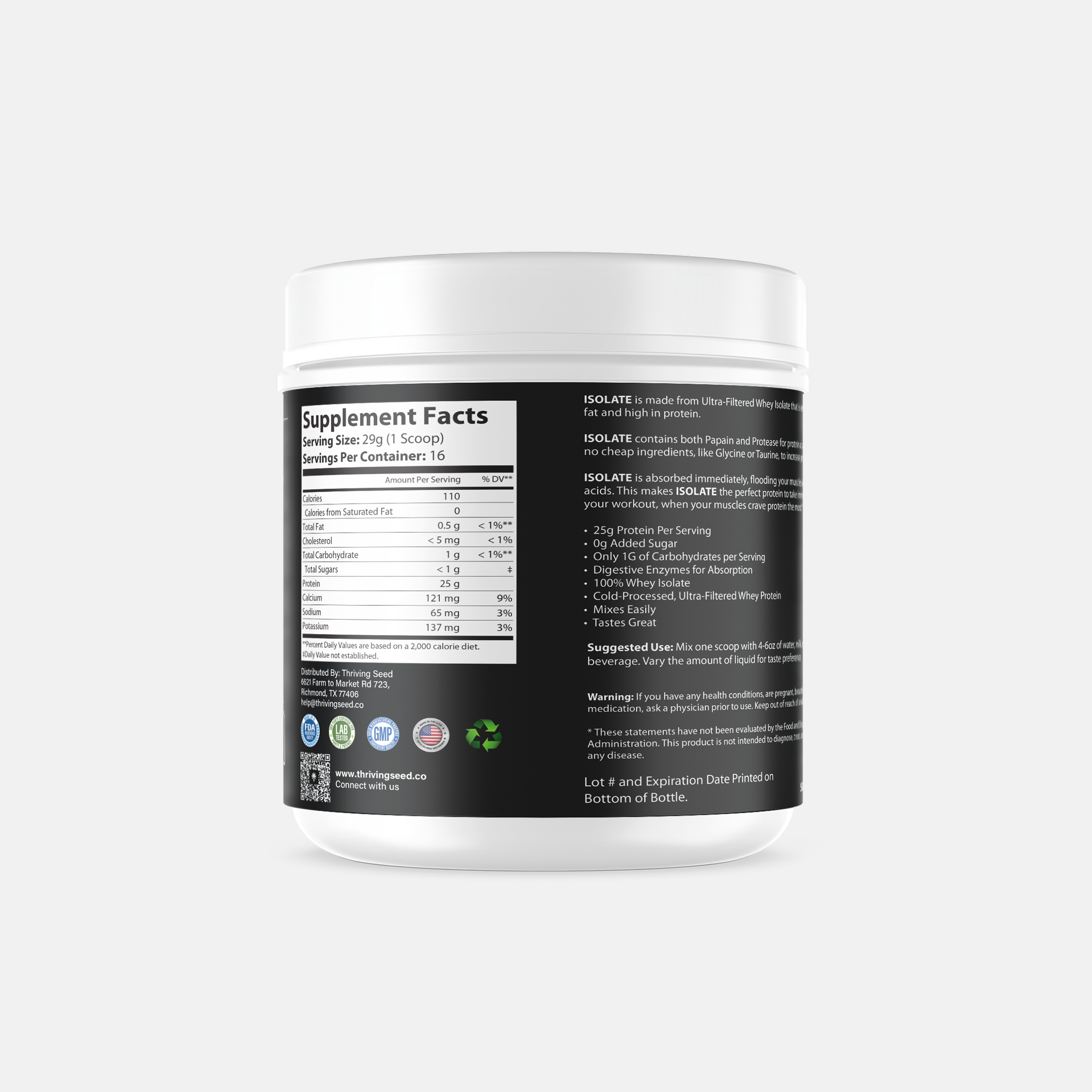 Whey Isolate Protein Vanilla